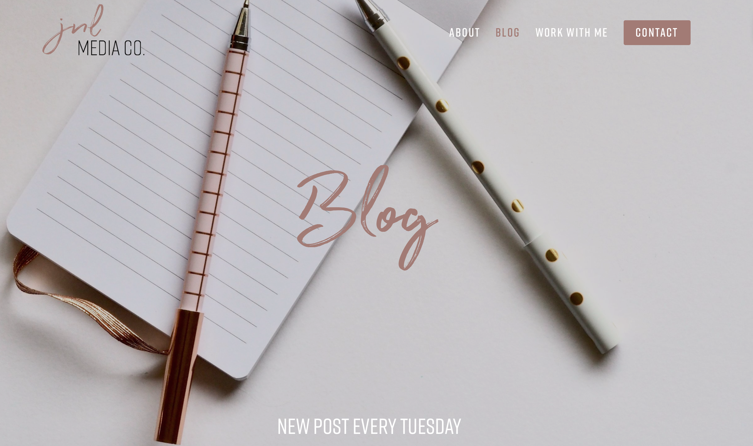 Blog page with large spacers
