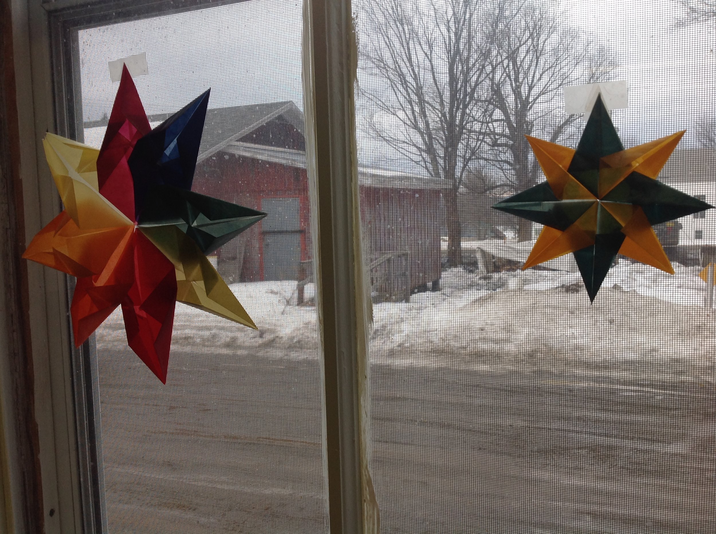 Bethlehem stars created at one of our many workshops.