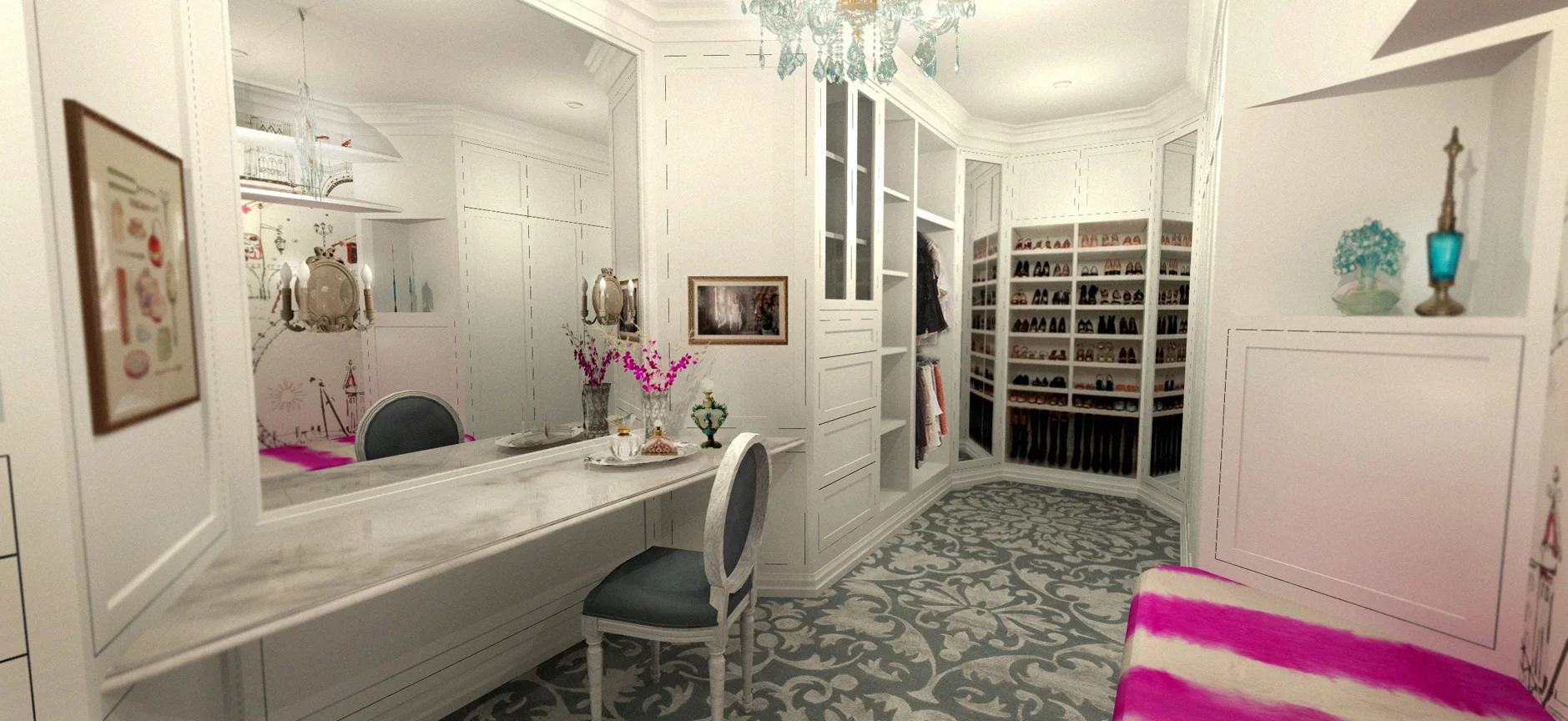 MASTER BEDROOM CLOSET - RENDERING