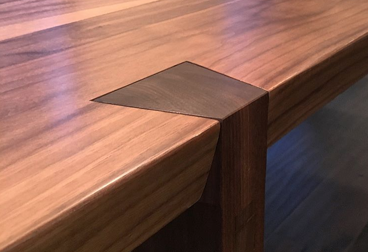 Fine details and joinery on a custom dining table
