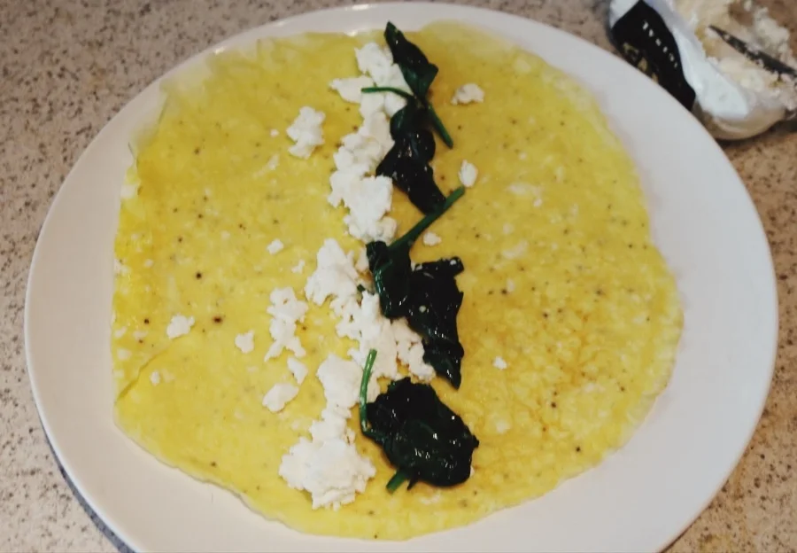 The spinach may be optional but the goat cheese is A MUST (in my humble opinion).