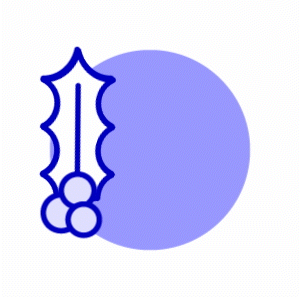 Cozy Season Icons Holly Leaves