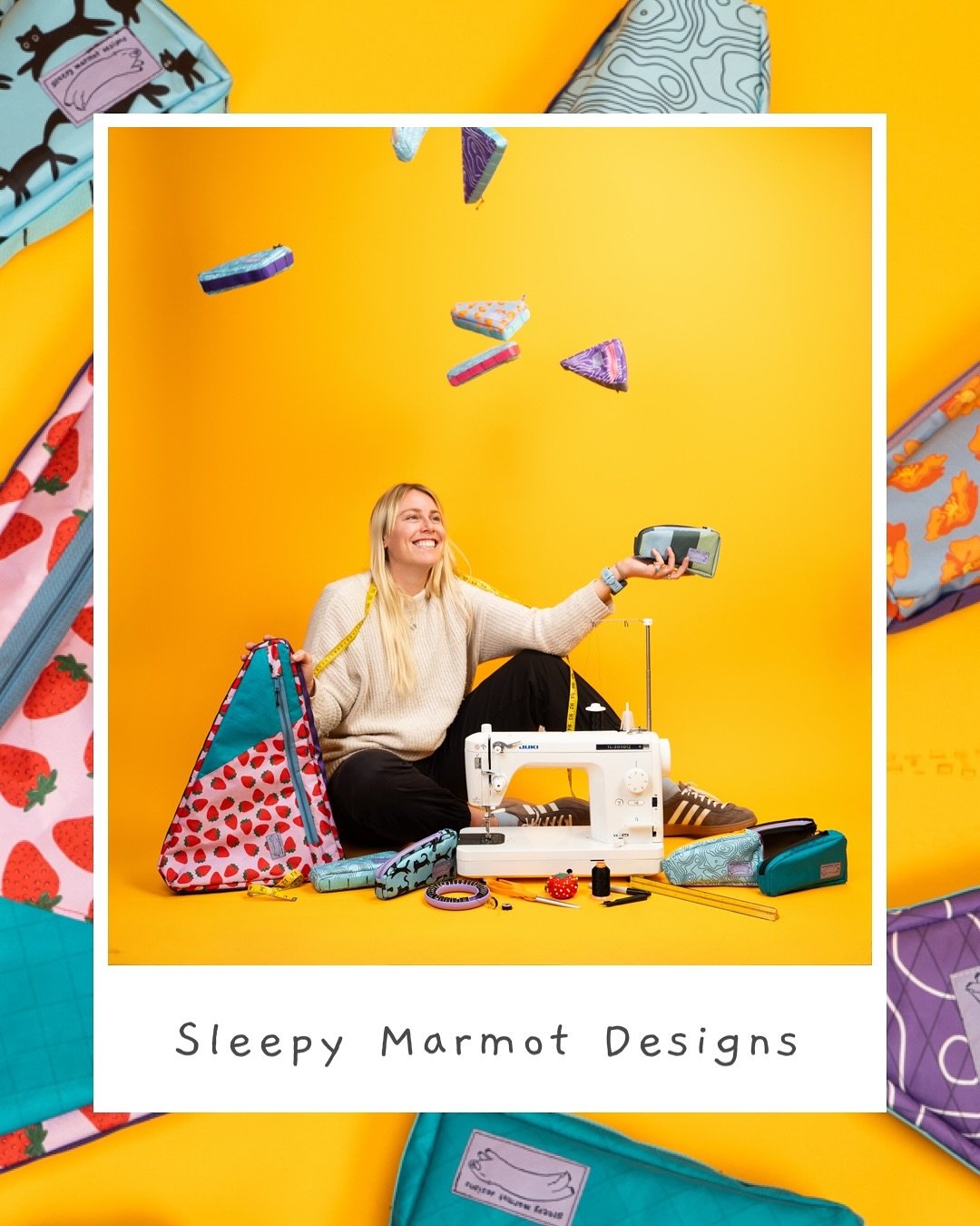 Super fun branding photo sesh with @sleepymarmotdesigns ☀️🍓🚲