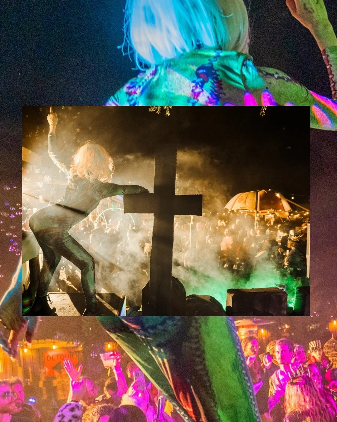 This is the 4th @house.of.fire.event I&rsquo;ve shot and each time, I get a little more extra, always wondering how I can do better. For the Grave Rave, I set up 3 off-camera flashes with different colored gels and am super happy with how it turned o