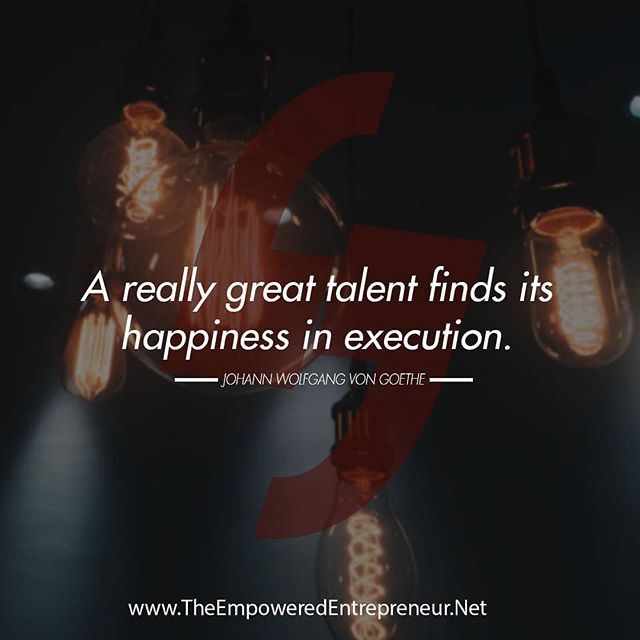 Are you executing your talents? If not, what's stopping you?