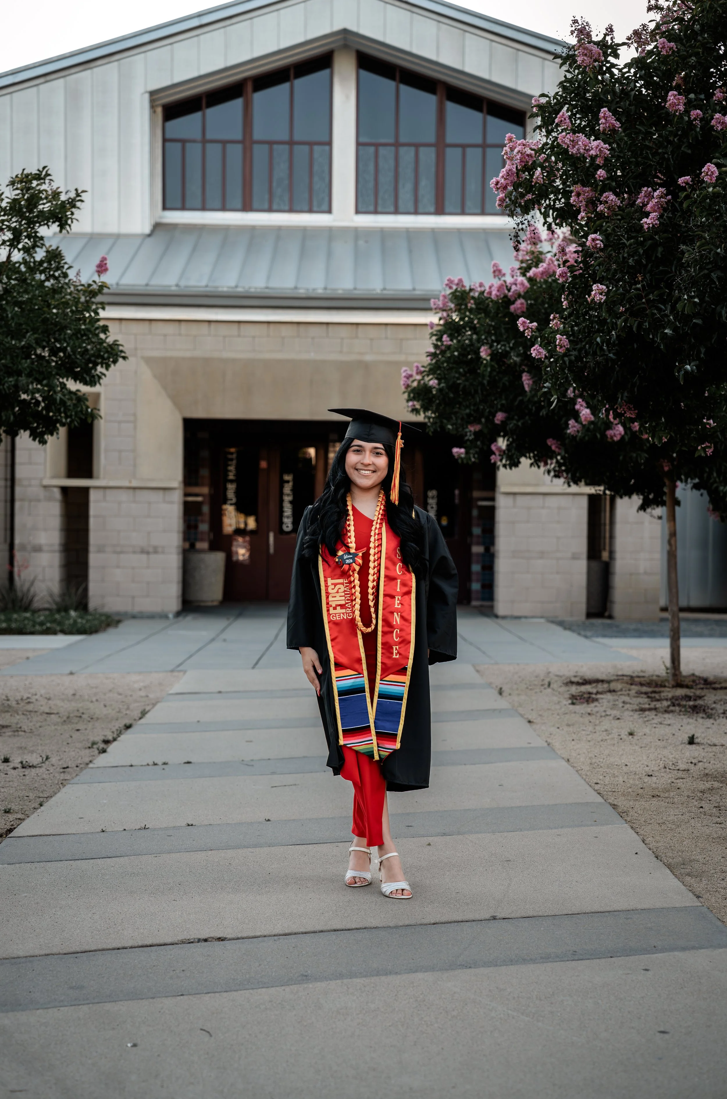 Photo of a Stanislaus State Graduate. Photo taken in Turlock, CA by senior photographer and grad photographer Mikaela Tosta Photography.