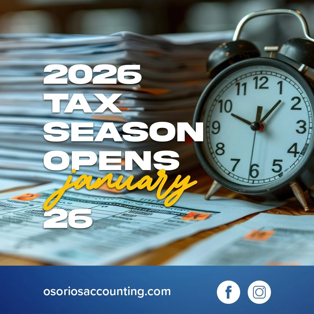 Tax season is officially open! 🎉

The IRS began accepting tax returns on January 26, 2026 for the 2025 tax year. We&rsquo;re now scheduling appointments for individual and business tax returns.

This year we&rsquo;re offering:
✔️ Secure document upl