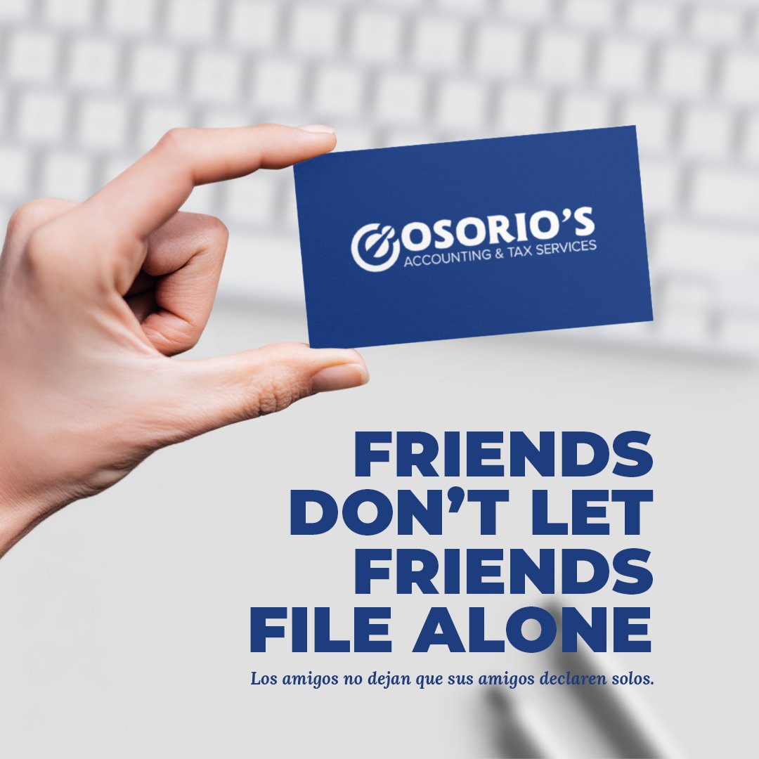 We grow by referrals ❤️

If you&rsquo;ve had a great experience with Osorio&rsquo;s, send a friend our way. When they file, you get rewarded. It&rsquo;s that simple.

📅 Appointments are filling quickly.
📲 Book now and don&rsquo;t wait until the las