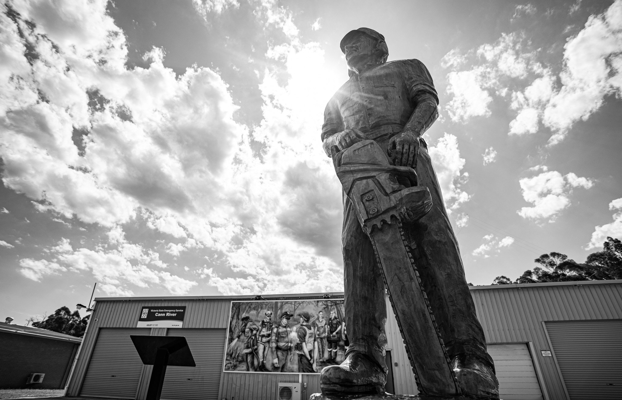  Statue of a logger in Cann River. A community driven by logging. 