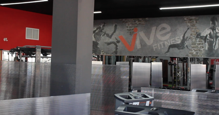 Vive Fitness installed glass in all work out stations.