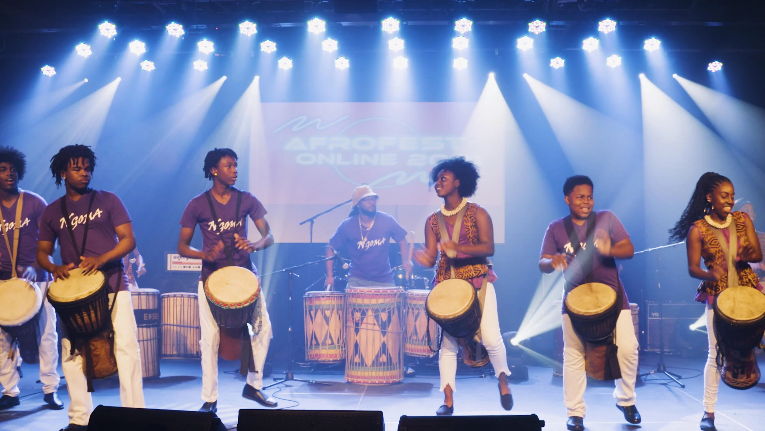 Ngoma Dance Ensemble group performing at the virtual festival.