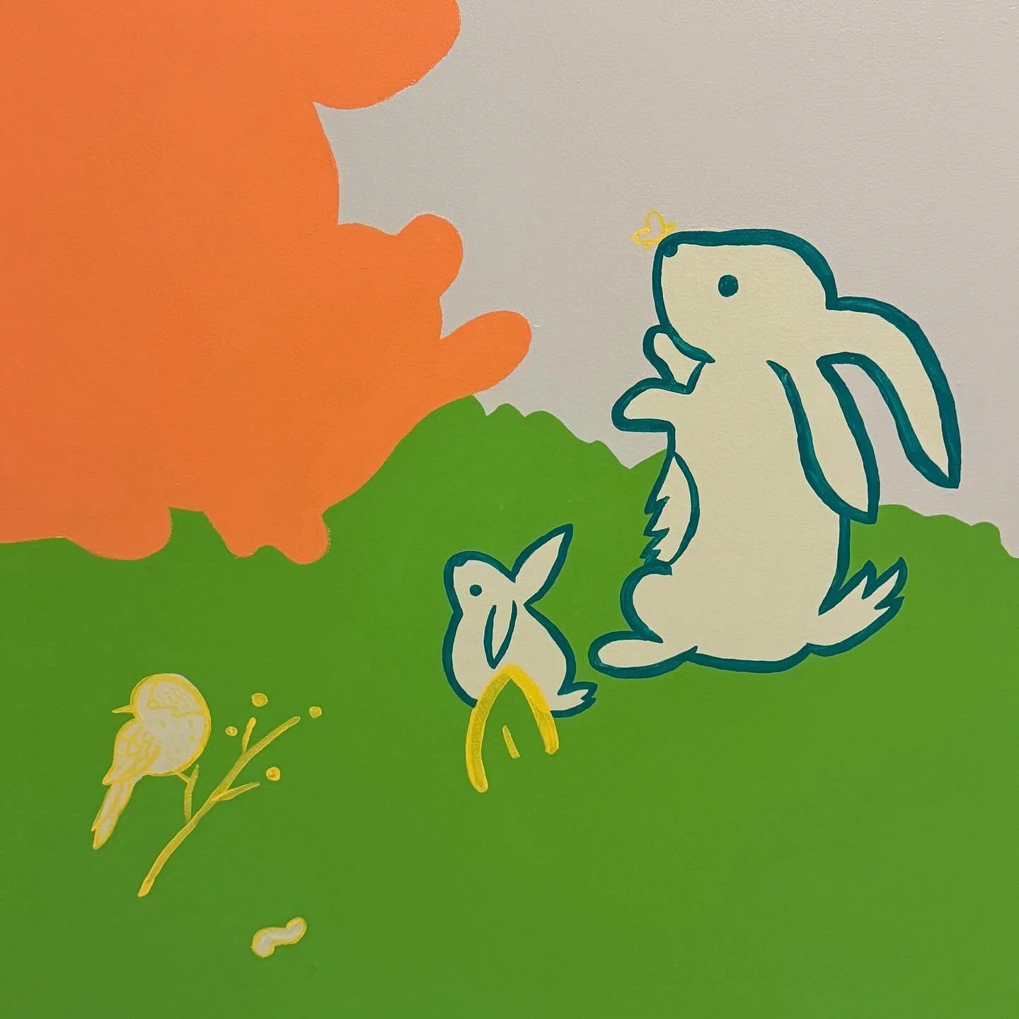 Always bunnies. 🐰💕
.
#muralist #muralartist #muralsbynancy #wip