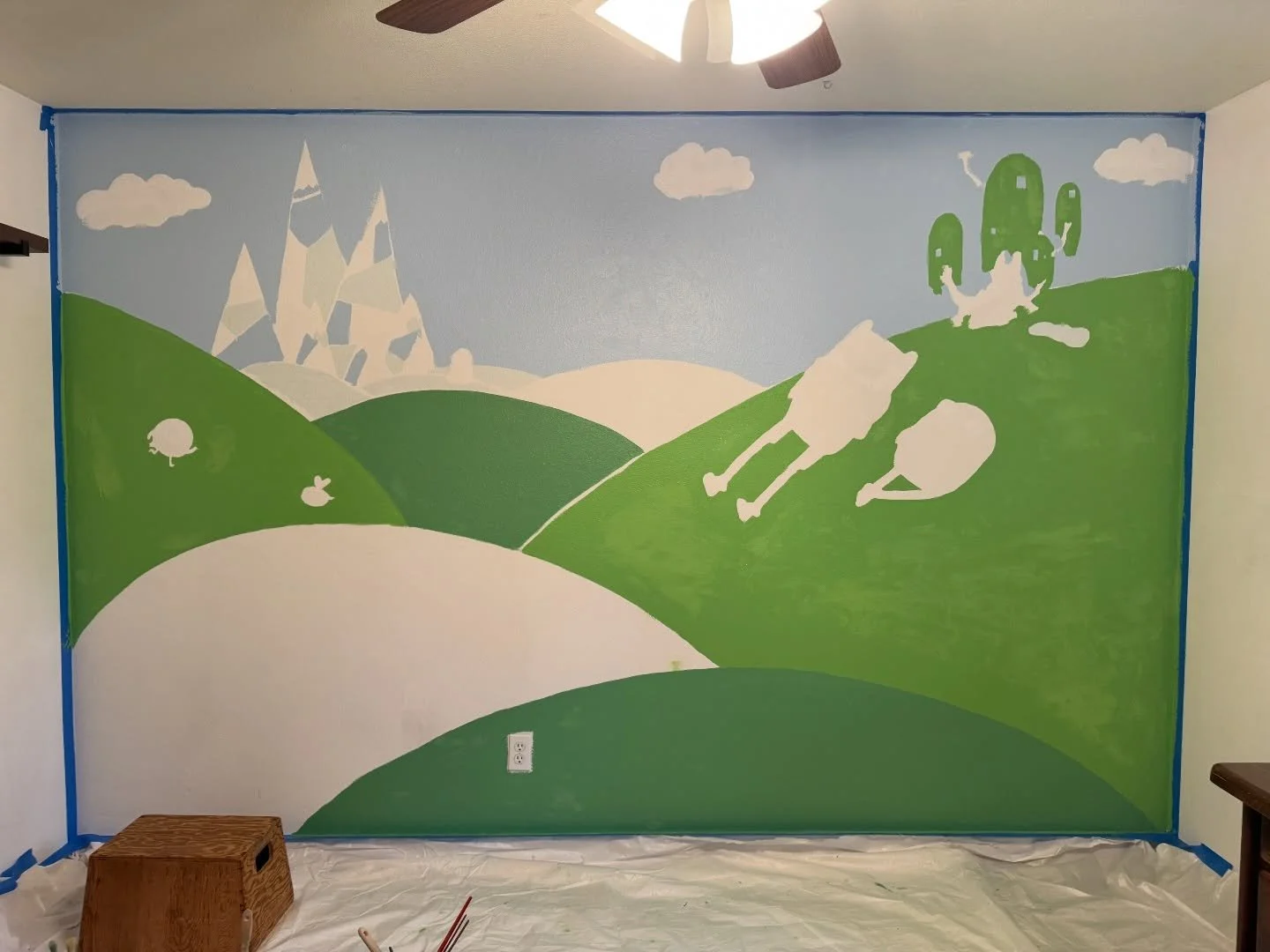 Iykyk. Day 1. 🎨👩🏻&zwj;🎨
.
#muralsbynancy #mural #muralart #seattlemuralist