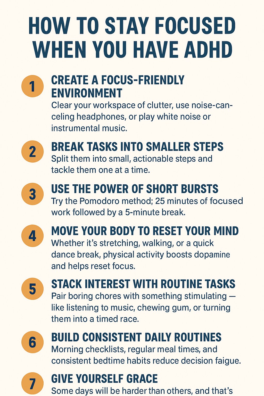 7 tips for staying focused when you have adhd
