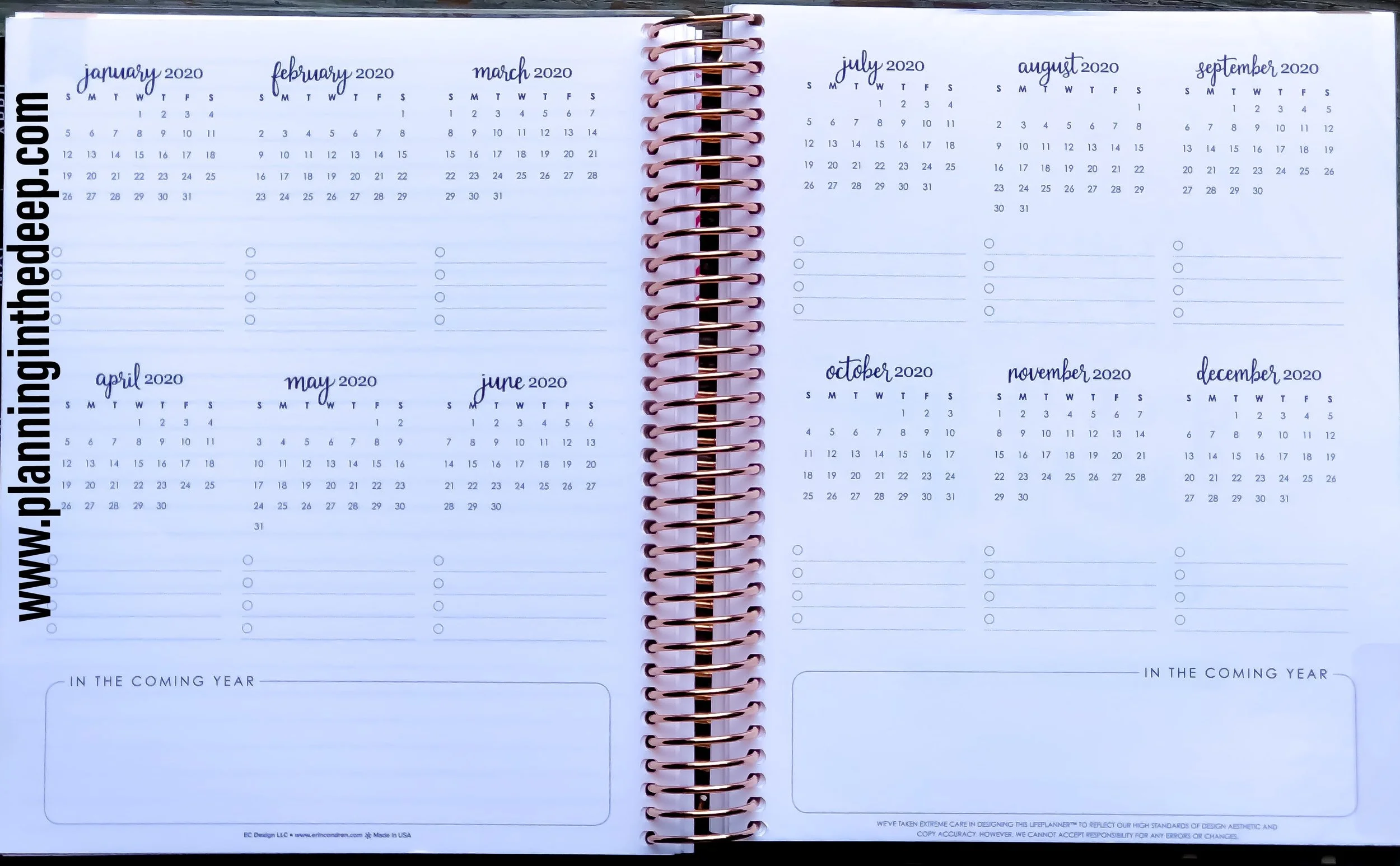 2018 Erin Condren Monthly Deluxe Life Planner