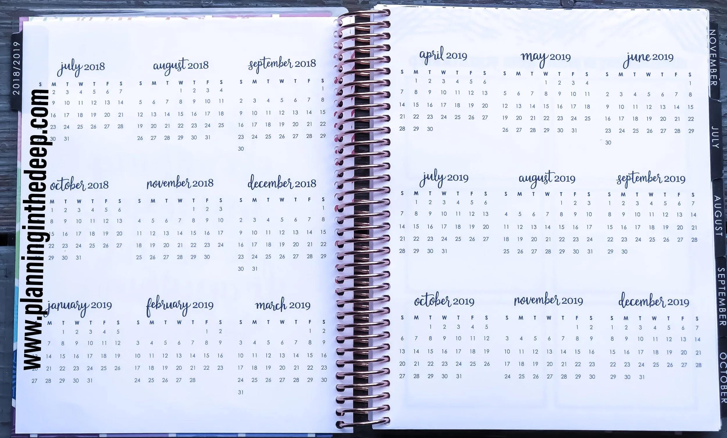 2018-2019 Erin Condren Monthly Deluxe Life Planner