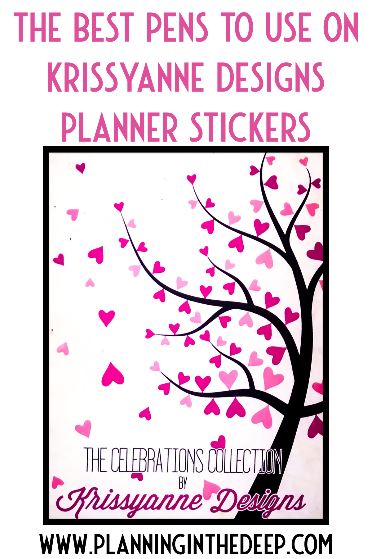 Planner Pens You Can Use On Krissyanne Designs Stickers, Or Any Vinyl Sticker. 