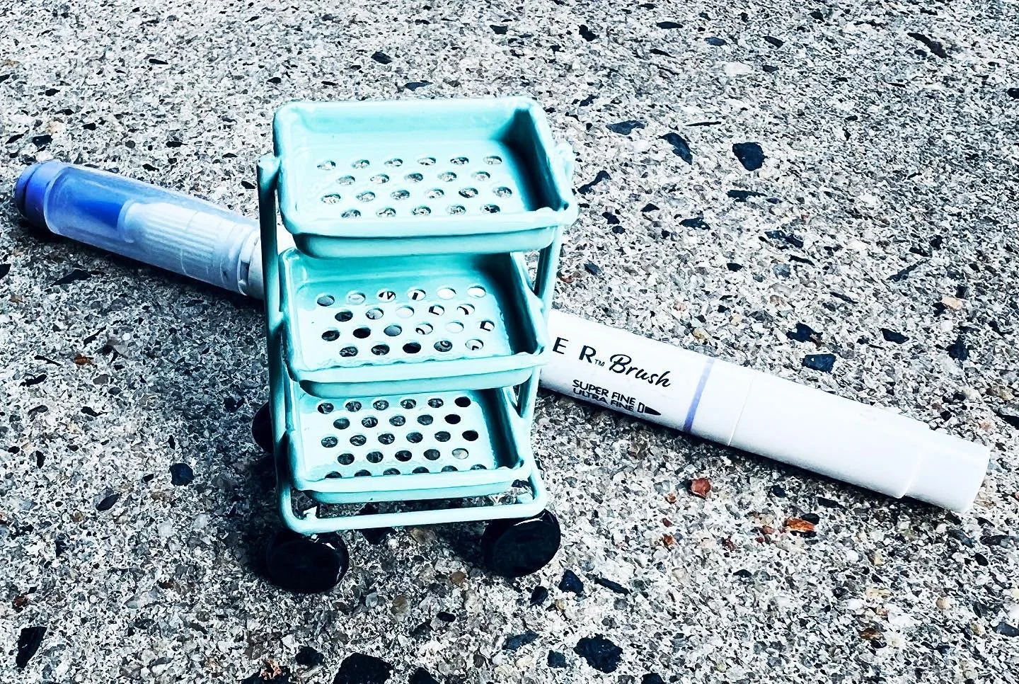 How Cute Is This Miniature Craft Cart From Michaels. 💜 
Mildliner For Size Purpose. 
&bull;
&bull;
&bull;
#craft #crafting #stationery #storage #decor #craftcart #miniture #planneraddict #plannerlove #plannercommunity #michaels