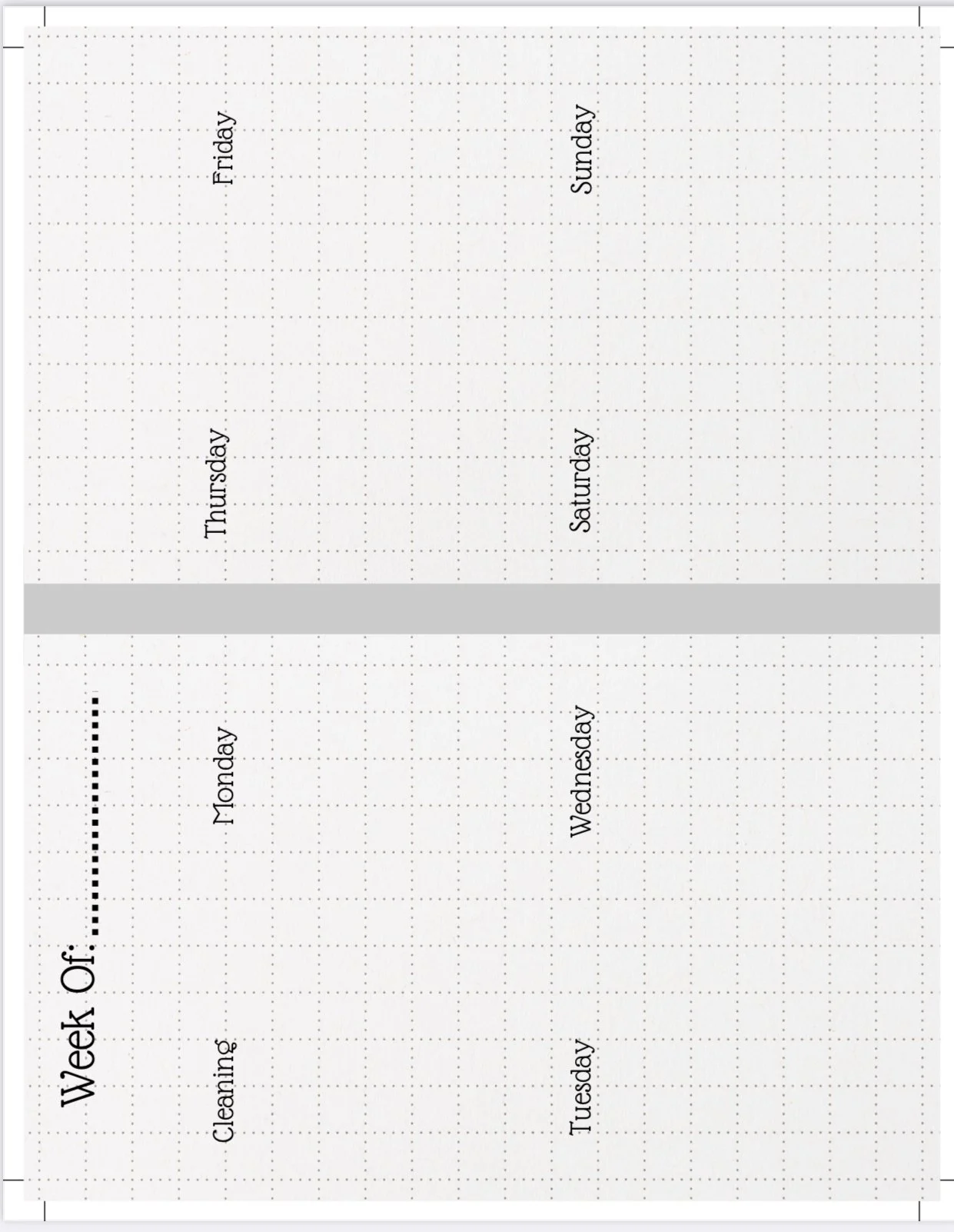 Printable Planner Insert