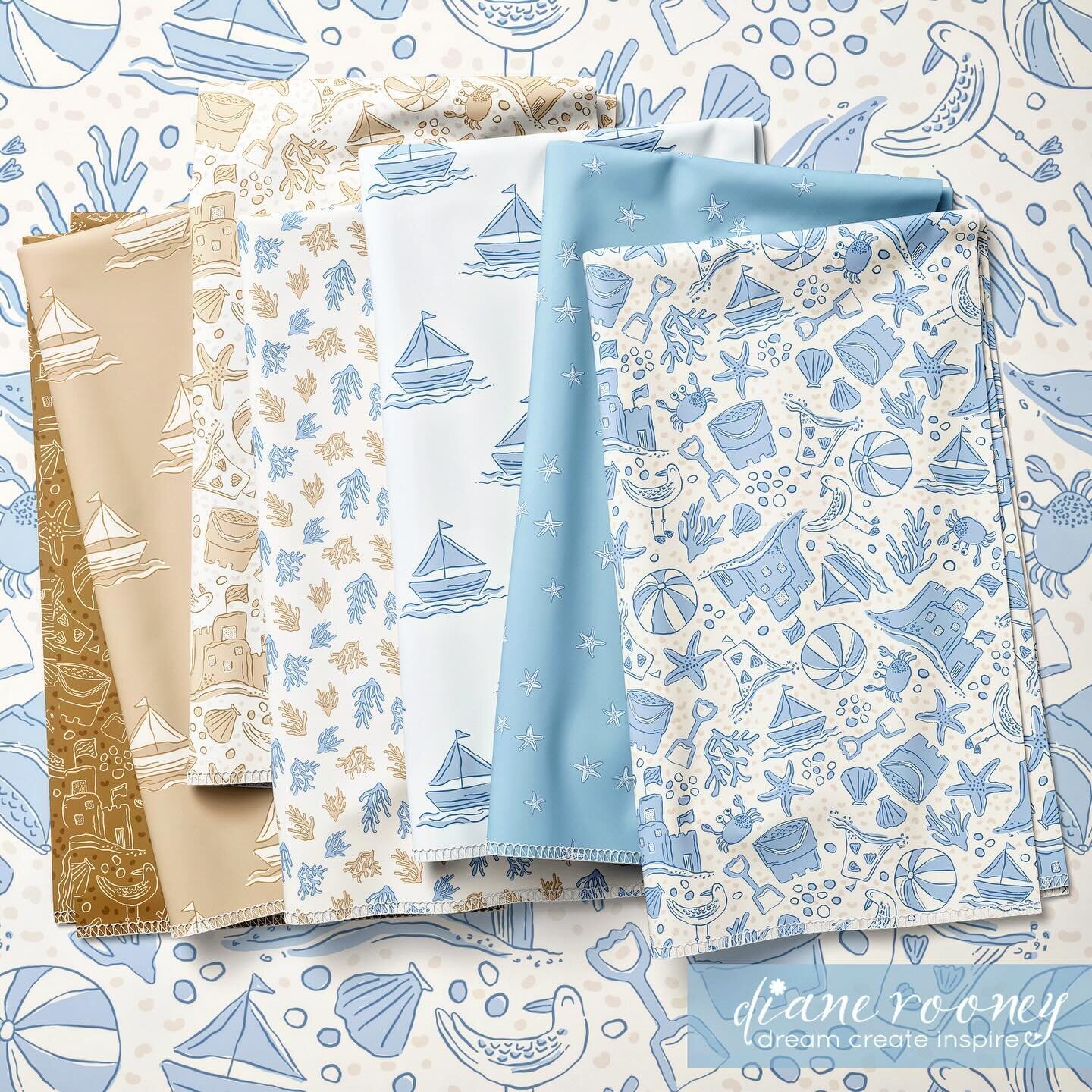 I loved putting this little beach inspired collection together. Initially designed for a design challenge called &ldquo;Trip to the Beach&rdquo; for @spoonflower

Reminded me of the many family beach days over the years. So grateful to have this kind