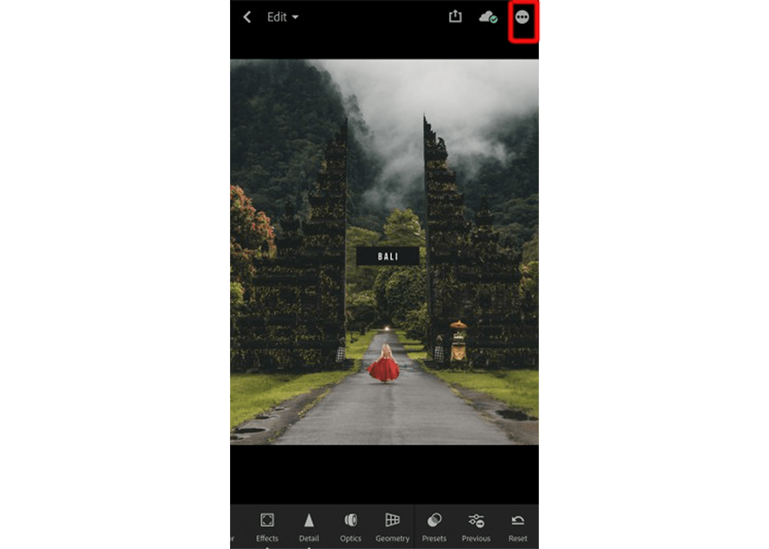 You should now see the preset picture. Choose the 3 dots on the top right to make it a preset
