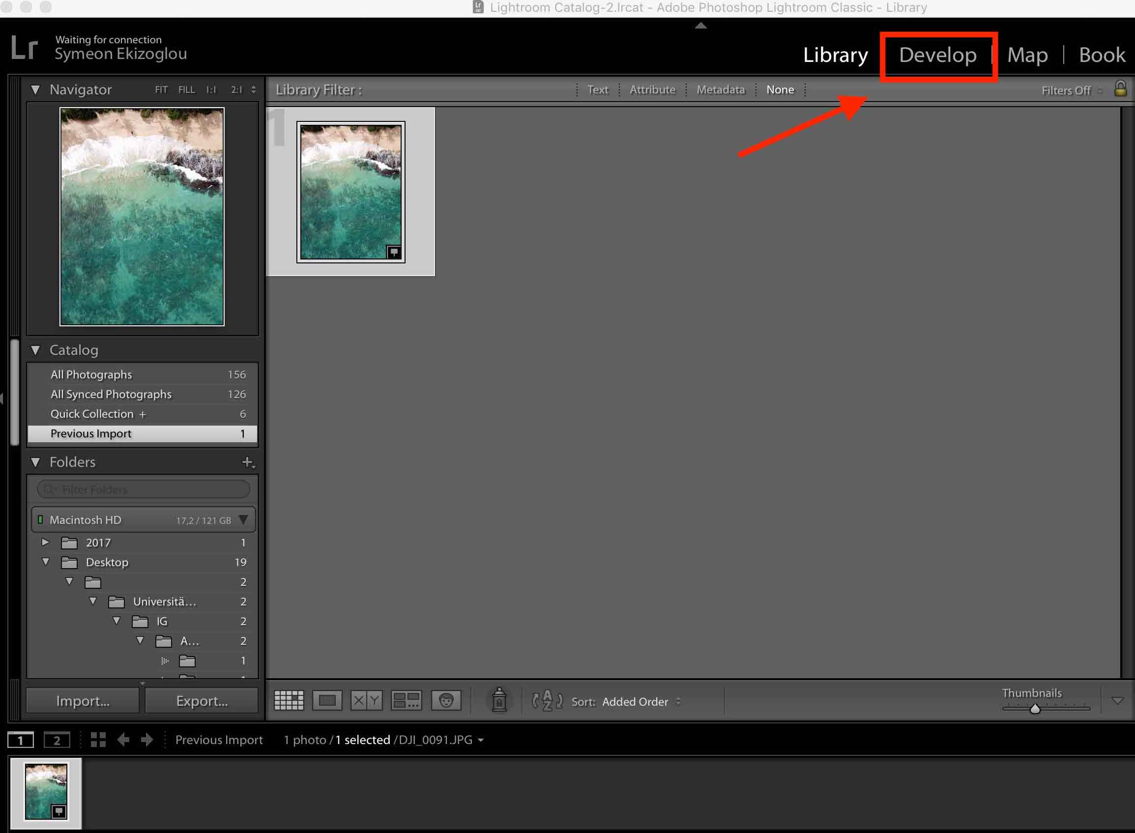 Edit Water Color from Green to Blue on Adobe Lightroom without Presets