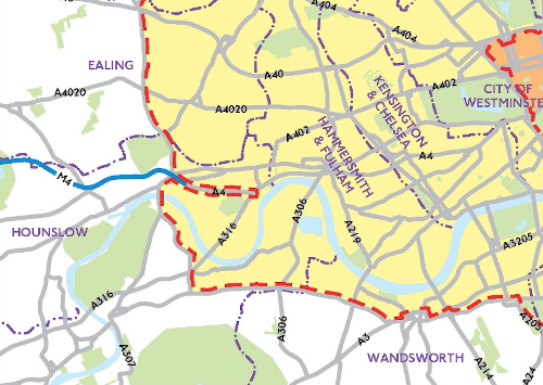 The A4 corridor has bizzarely been excluded from the proposed Ultra Low Emission Zone.