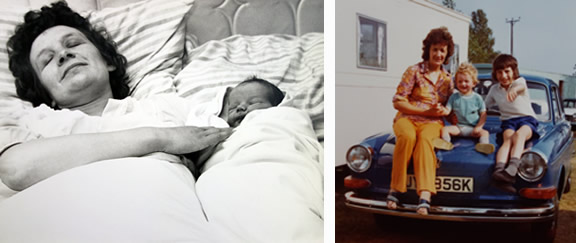 Just born '72/On hols with mum and big brother 1973