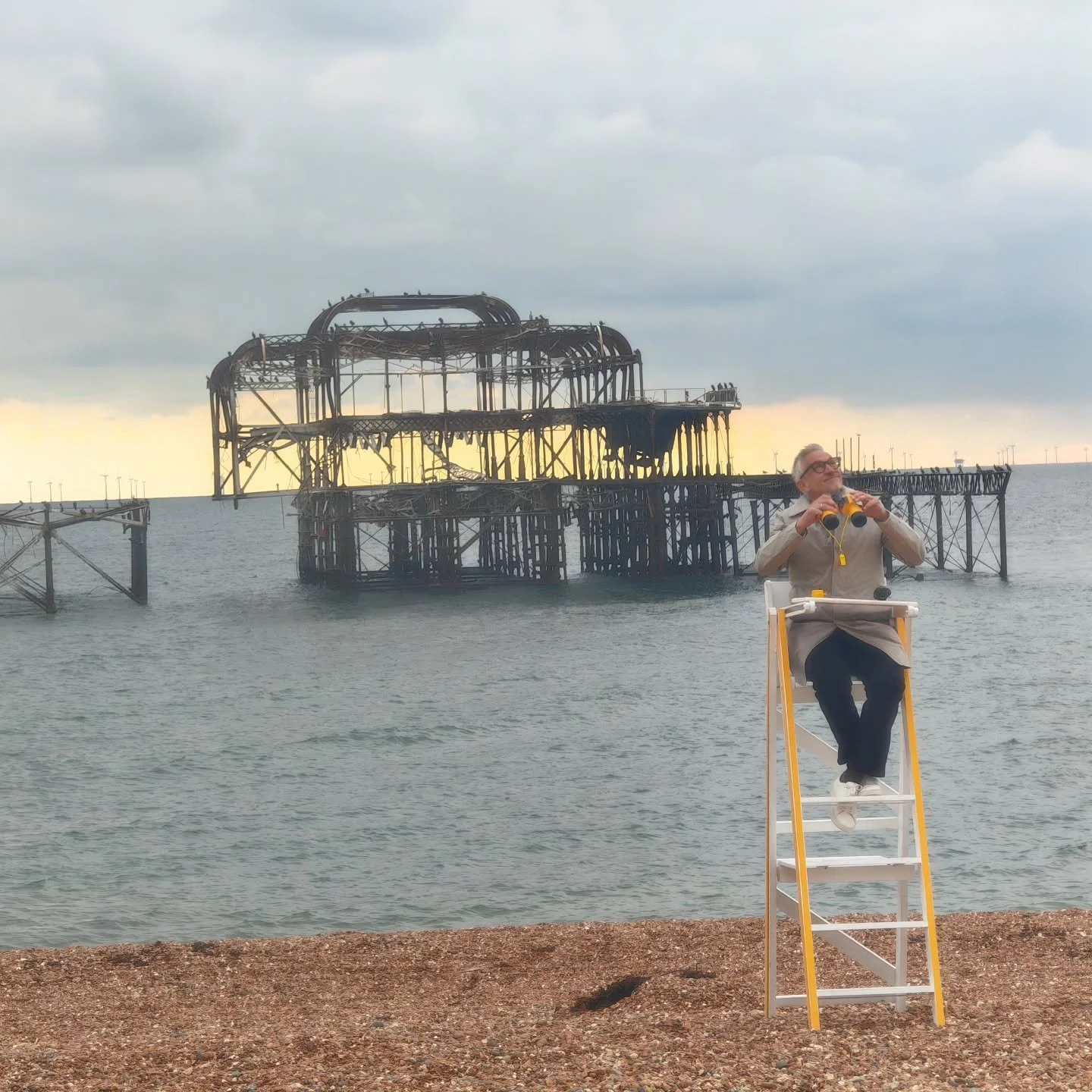 Sadly, ex-Spurs striker Lineker was surrounded by large bouncers, so I couldn't throw rocks at him.