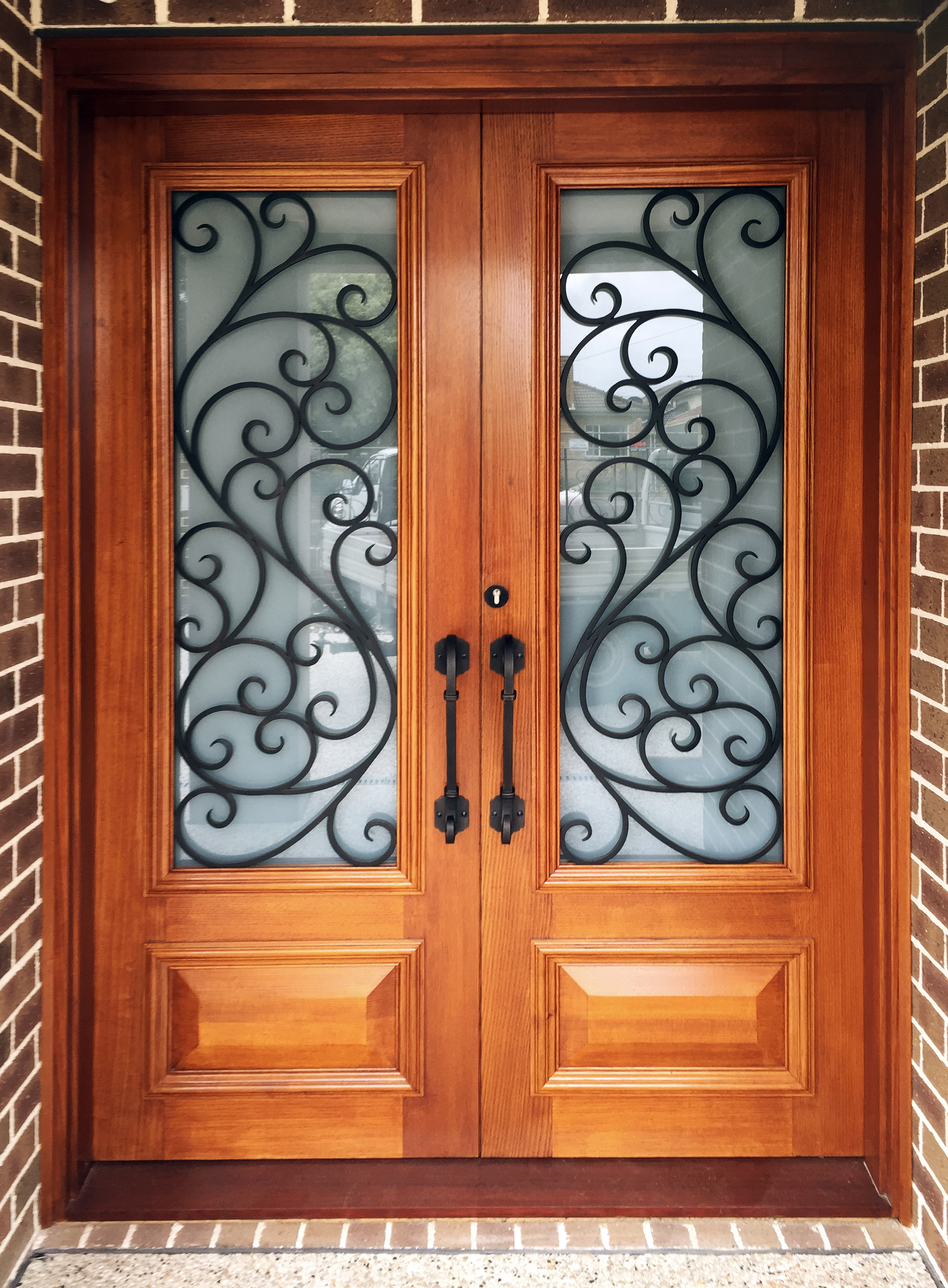 Customise your wooden door with our wrought iron handles! | Wrought Iron Melbourne