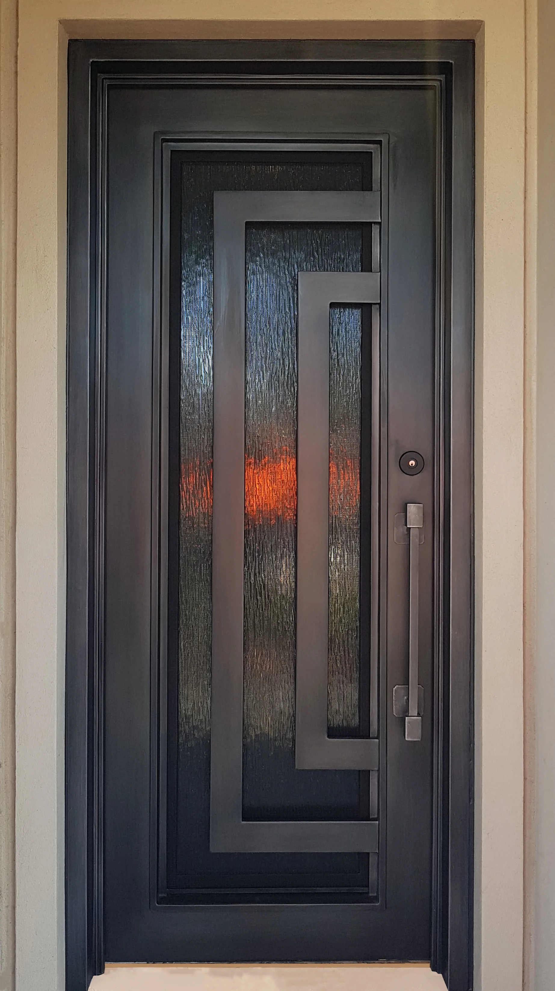 Modern style wrought iron door | Melbourne