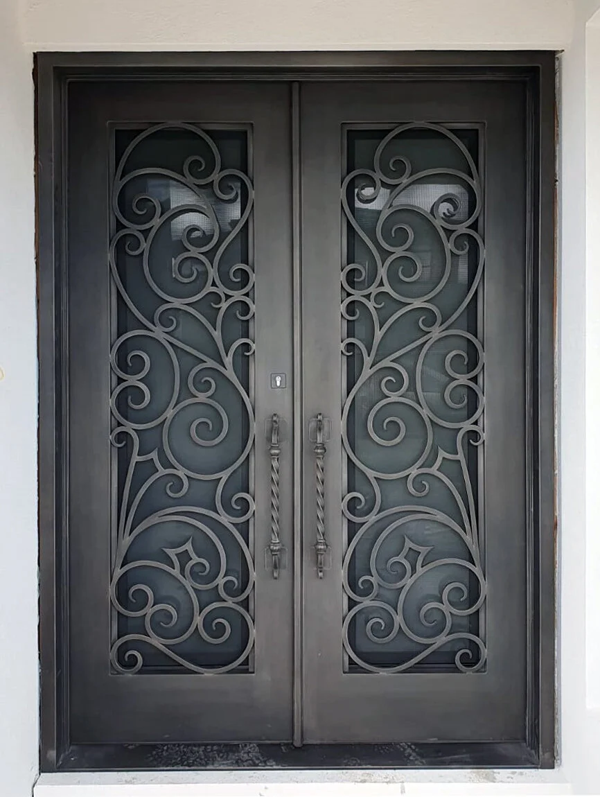 Forio wrought iron double door adoore