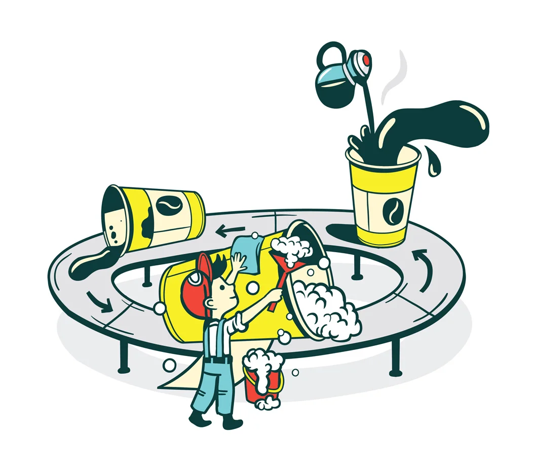 Let´s recycle! (editorial illustration for the Hamburger Wirtschaft magazine)