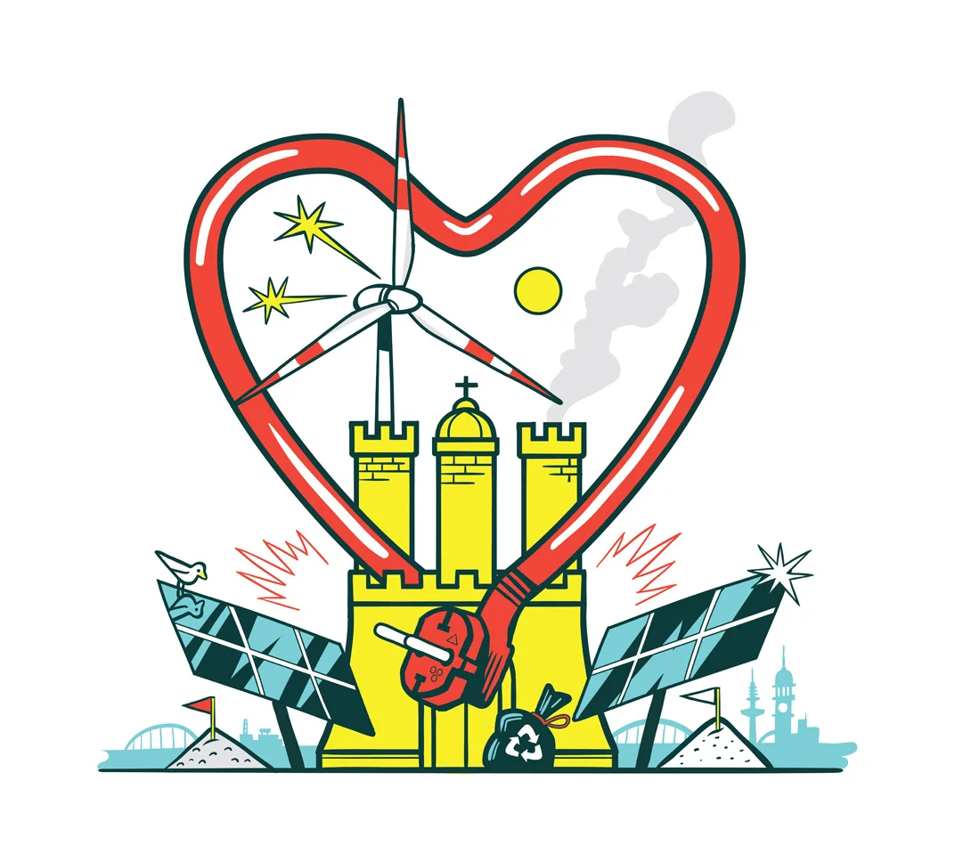 New energy Hamburg (editorial illustration for the Hamburger Wirtschaft magazine)