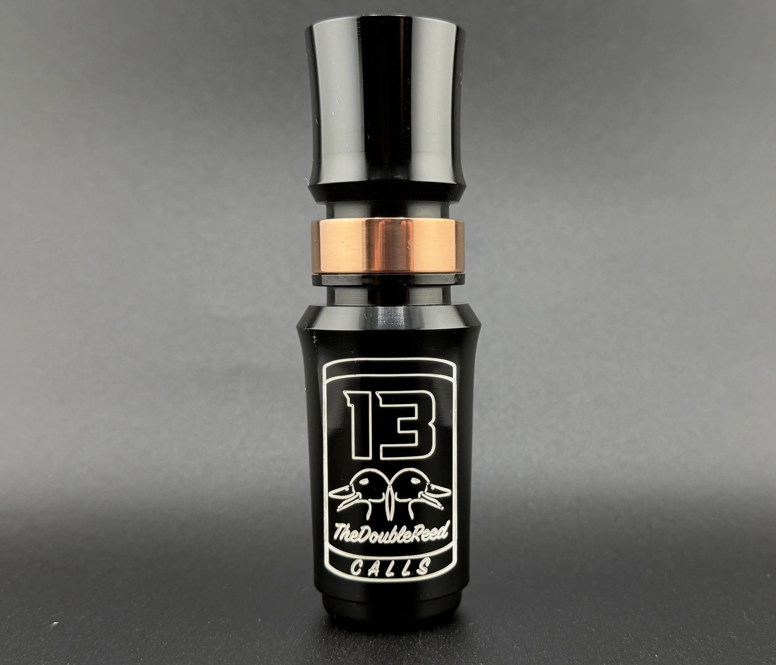 13 Calls Double Reed Acrylic BLACK-BLACK COPPER BAND.jpg