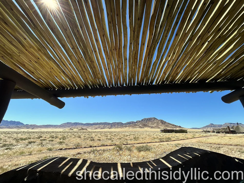 View from the outdoor bathroom at Hoodia