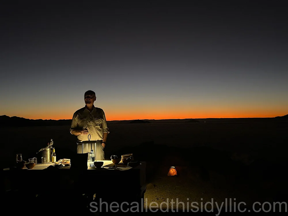 Sunset over the Namib Desert