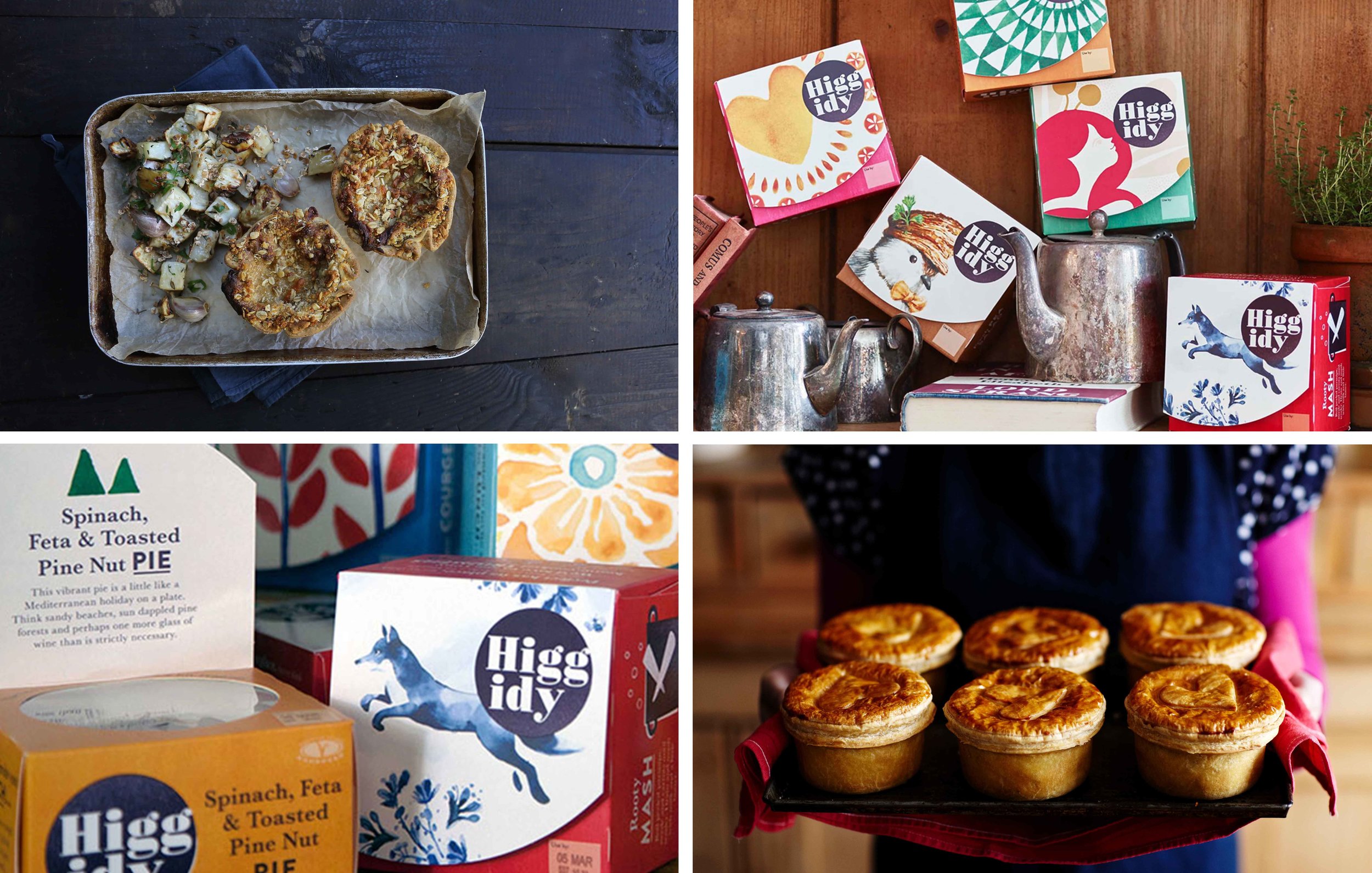 The brand celebrates the beauty of imperfection, from handmade pies to the intricate illustrations and textures on the packaging. 