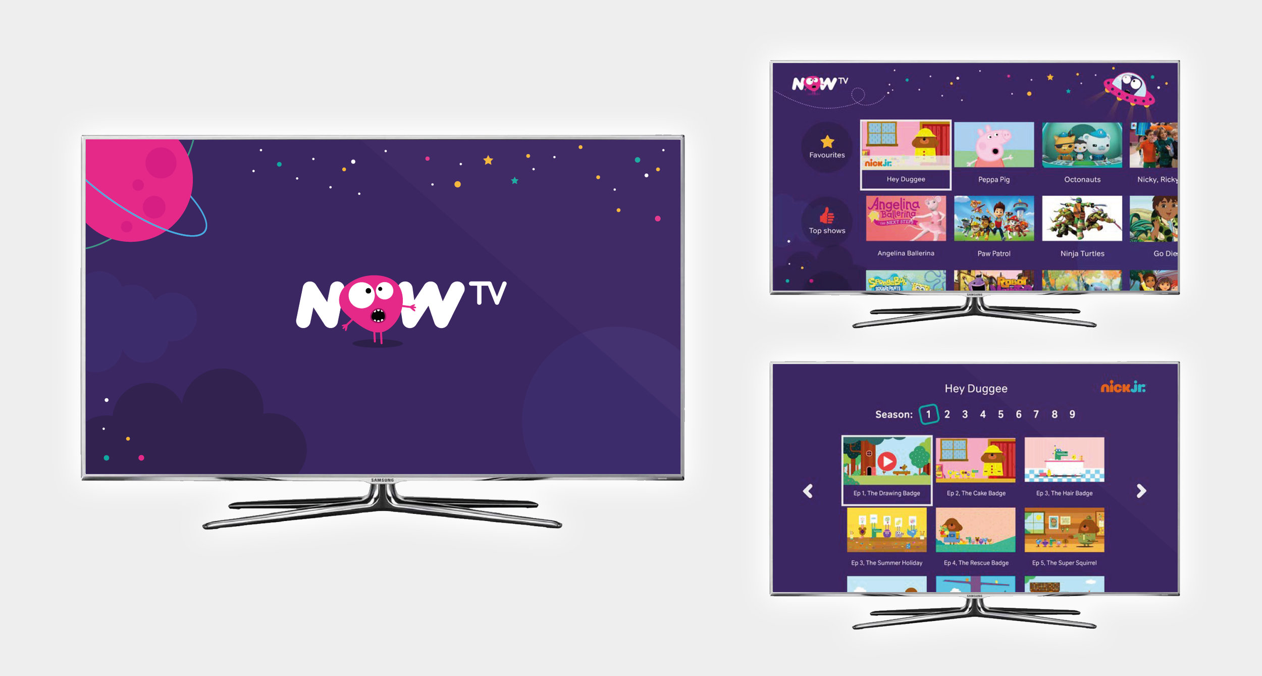Another challenge was to make the interface feel like an immersive playground - scattered with hidden treats, animation and fun characters. This had to sit seamlessly alongside the video content without being overpowering or distracting. I used the