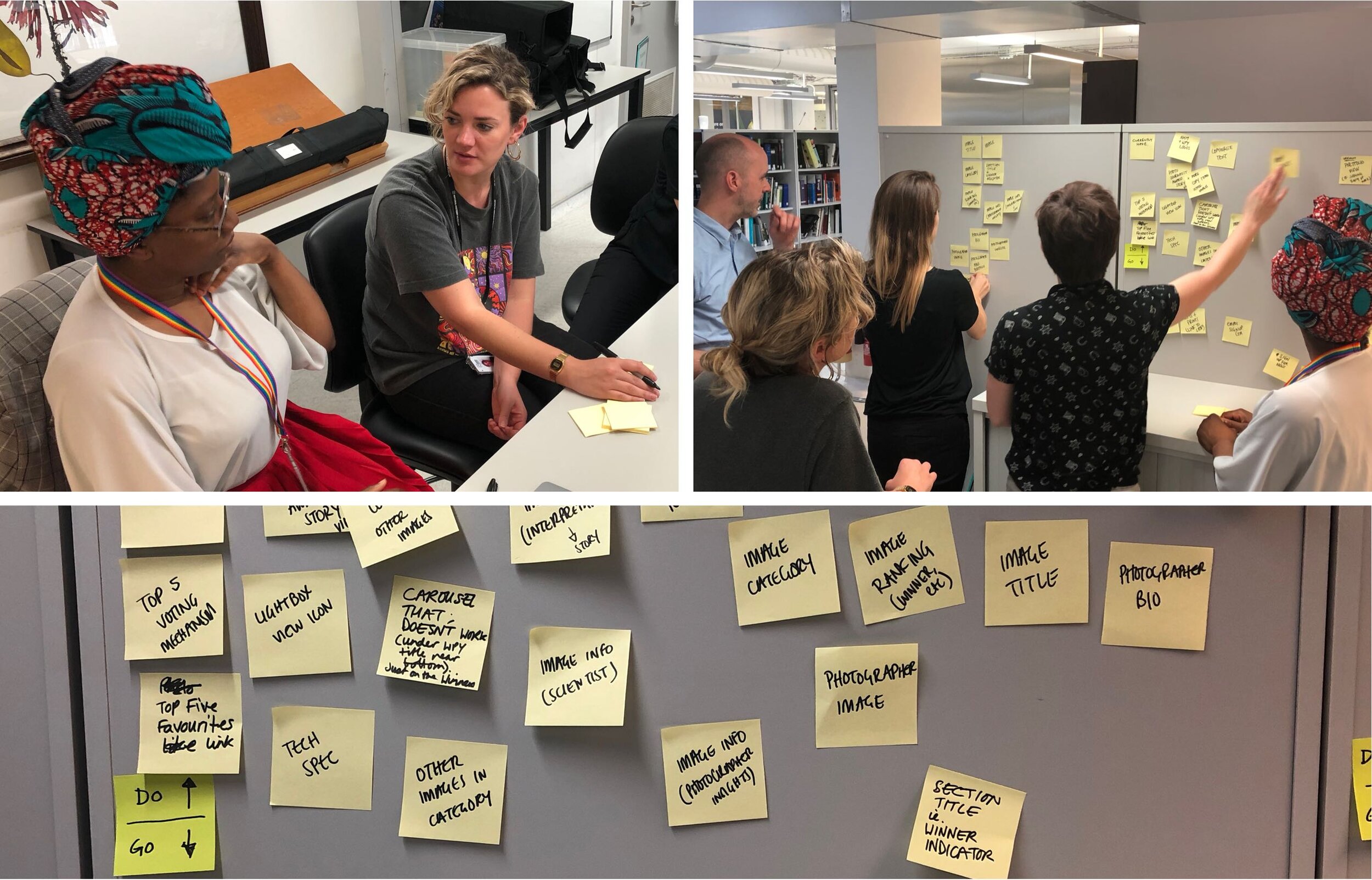 We held a series of discovery workshops with the team who ran the site. Together we mapped out the requirements for the gallery page and the guiding principles of the brand.
