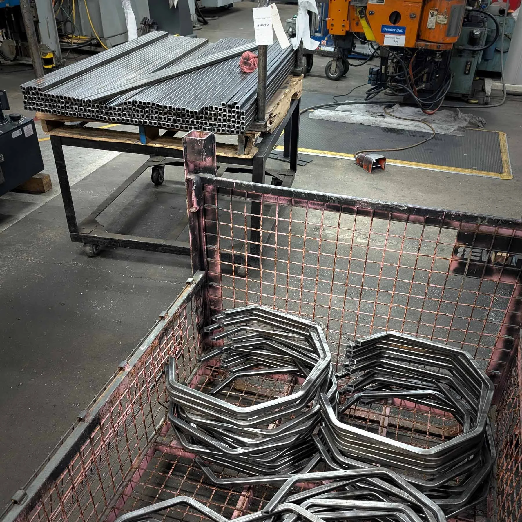 CNC bent metal tube components for industrial applications