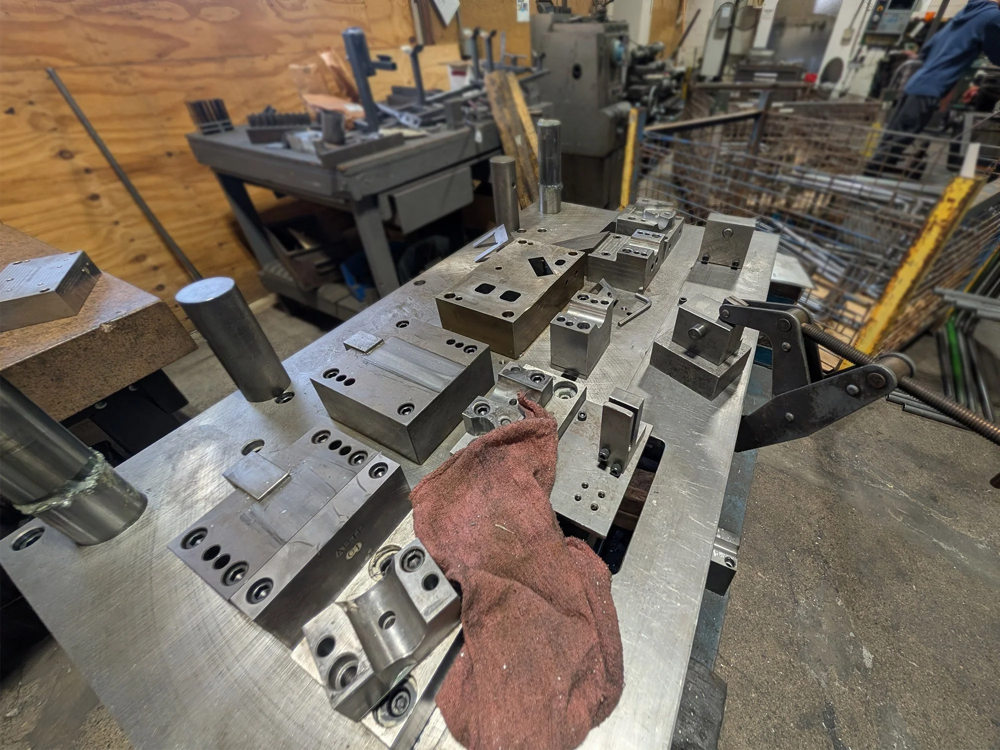 Custom tooling and fixture blocks built in-house at All Bending and Tubular Products