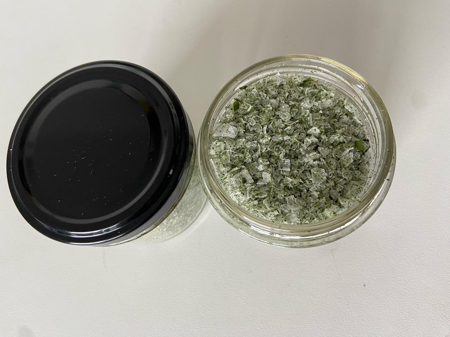 Wild Garlic Salt - now available on my Limited Edition page - link in bio. 
I put this photo on our local Facebook Community page. Someone commented that it looked like a grinder. I&rsquo;m mean I&rsquo;m no expert, but I can&rsquo;t really see that.