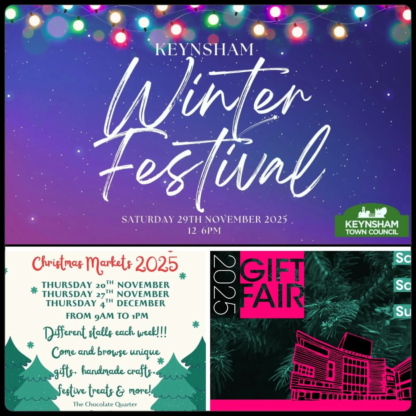 I&rsquo;ll be at these #Bristol events this week with all my goodies including hampers and gift packs to suit your budget 🎁 

&bull; The Chocolate Quarter, Somerdale, Keynsham, Thursday 27th, 9am-1pm

&bull; Keynsham Winter Festival ,Temple Street, 