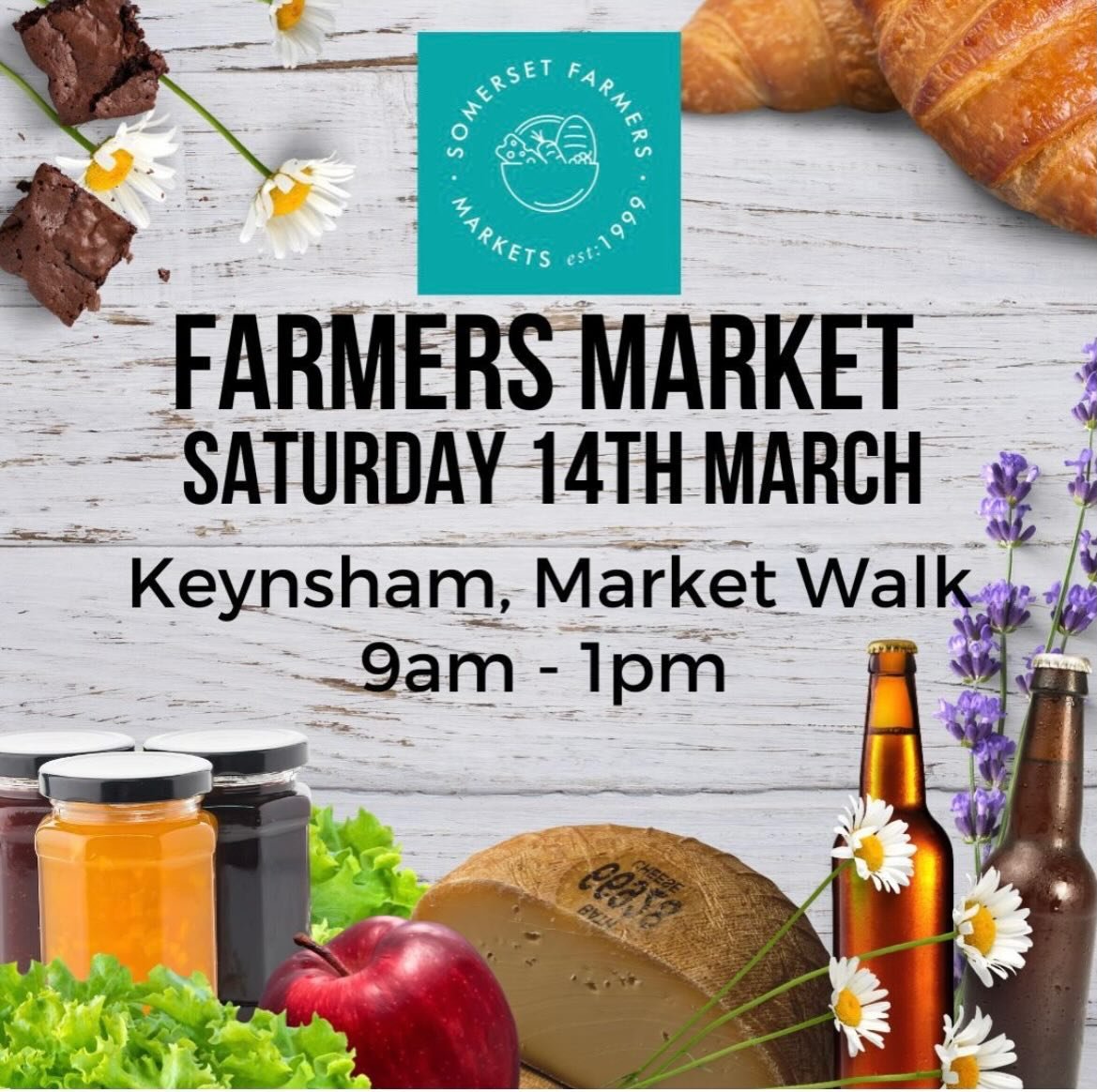 I&rsquo;m excited to be back at Keynsham Farmers&rsquo; Market this Saturday! 

Come and find me just outside Sainsbury&rsquo;s alongside a fantastic mix of local producers and talented makers. It&rsquo;s always a great morning full of amazing food, 