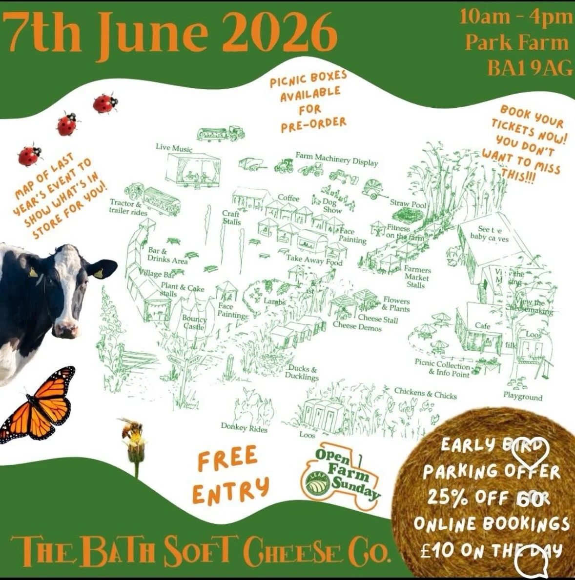 I&rsquo;ll be here at @bathsoftcheese open day today 10am-4pm with some exclusive offers just for today. Come along and say hi 👋
