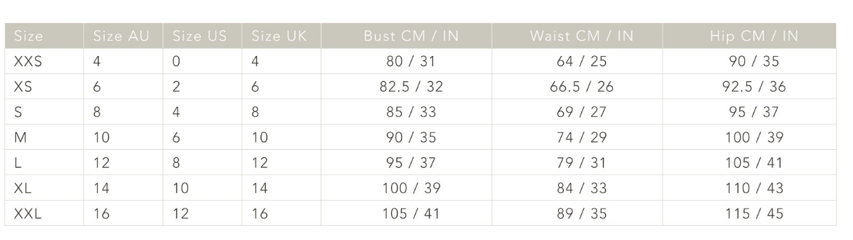 La Maison Talulah Size Chart