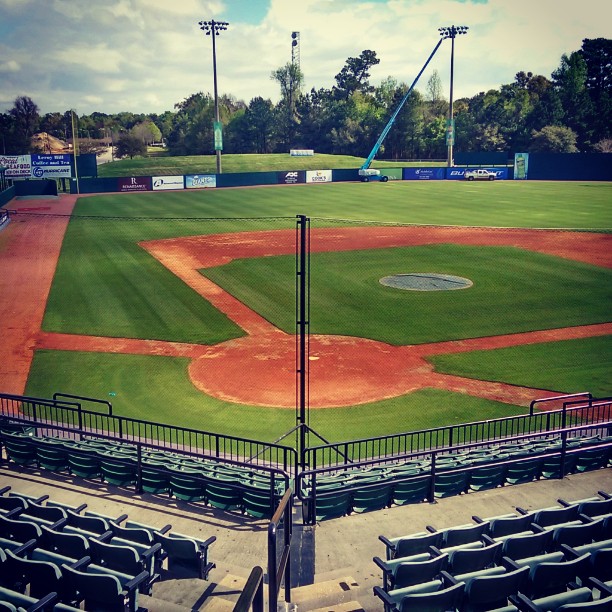 Our jobsite for the day, its not hard enjoying this #instagood #baybears #hankaaronstadium #cityofmobile