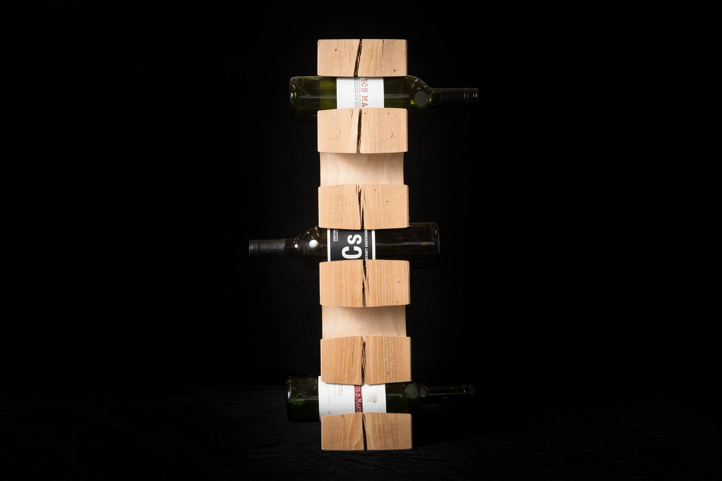 Reclaimed Barn Beam Wine Rack