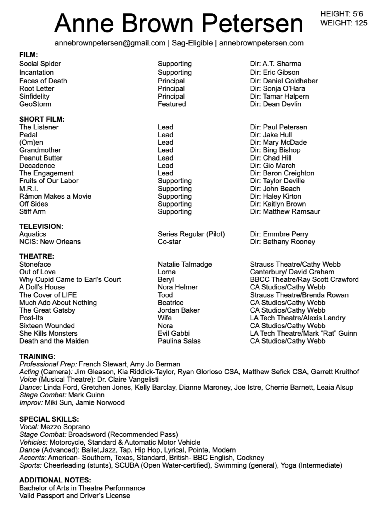 Primary Resume